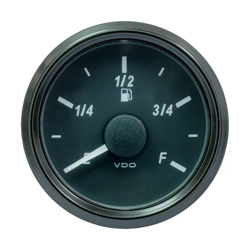 VDO Fuel Level Gauge 52mm 240 33 Ohm E F SingleViu Scale - Gauges