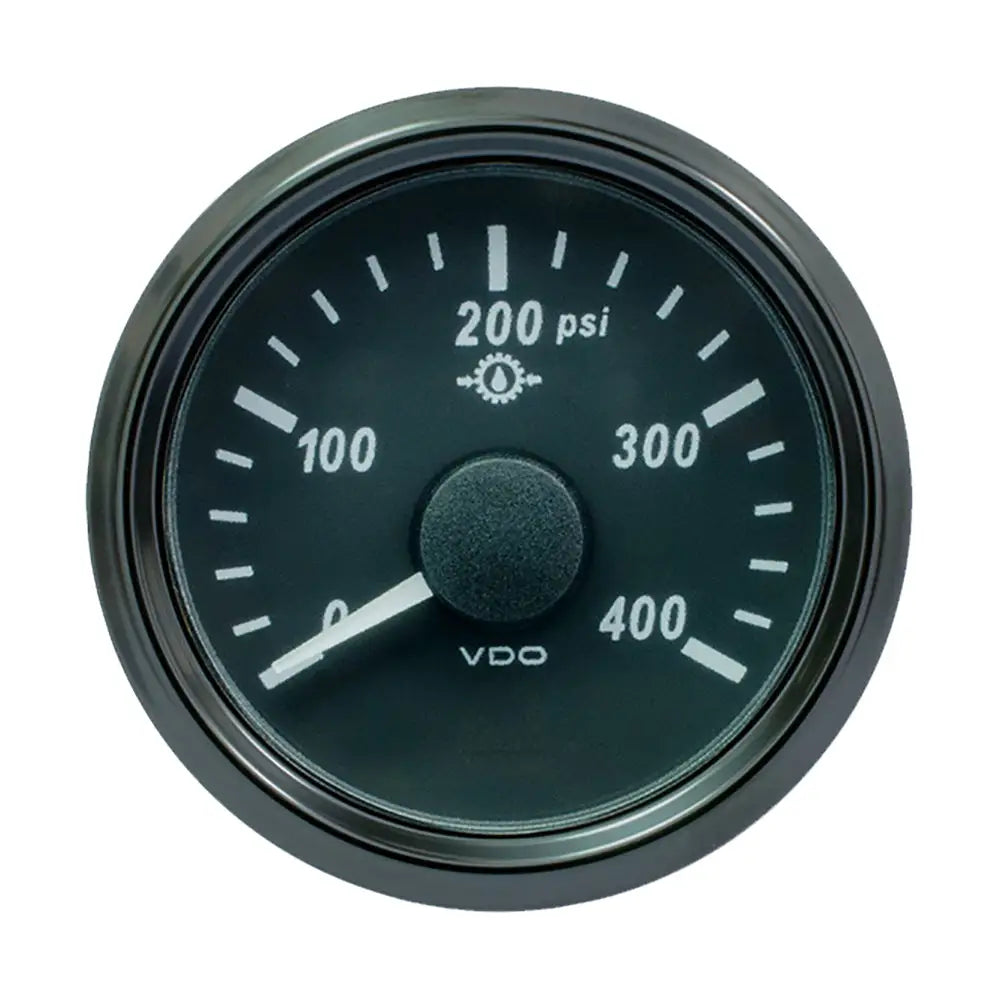VDO SingleViu 52mm (2-1/16’’) Oil Pressure Gauge - 400 PSI - 0-180 Ohm [A2C3833500030] - Gauges