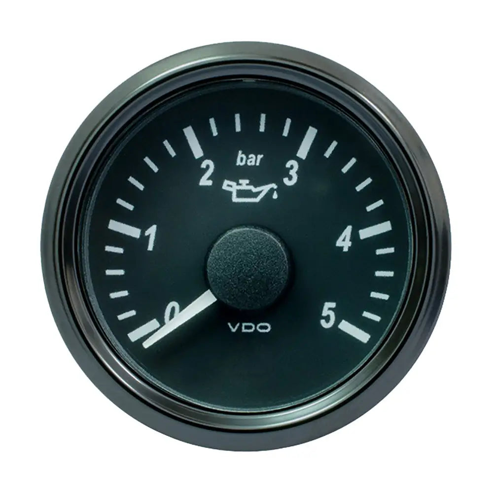 VDO SingleViu 52mm (2-1/16’’) Oil Pressure Gauge - 5 Bar - 0-180 Ohm [A2C3833160030] - Gauges