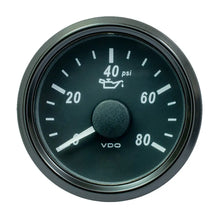 VDO SingleViu 52mm (2-1/16’’) Oil Pressure Gauge - 80 PSI - 0-180 Ohm [A2C3833190030] - Gauges