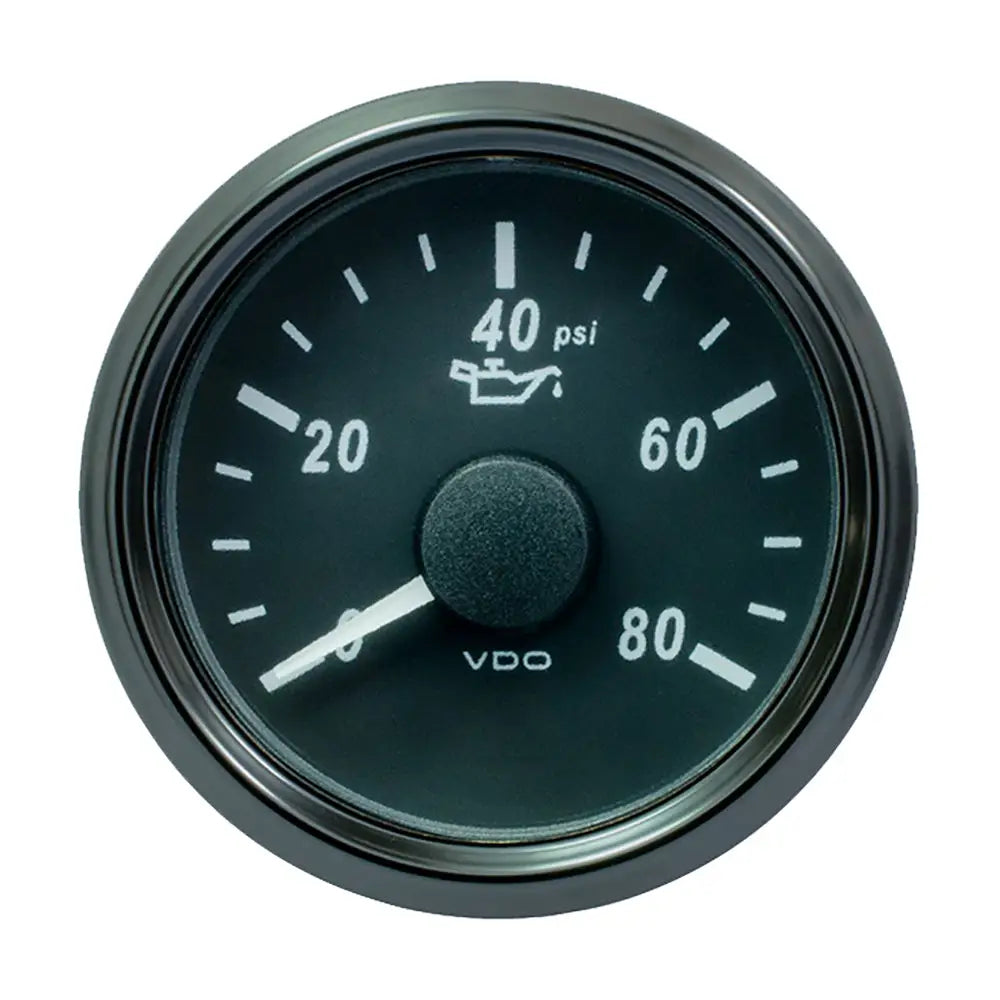 VDO SingleViu 52mm (2-1/16’’) Oil Pressure Gauge - 80 PSI - 240-33 Ohm [A2C3833230030] - Gauges