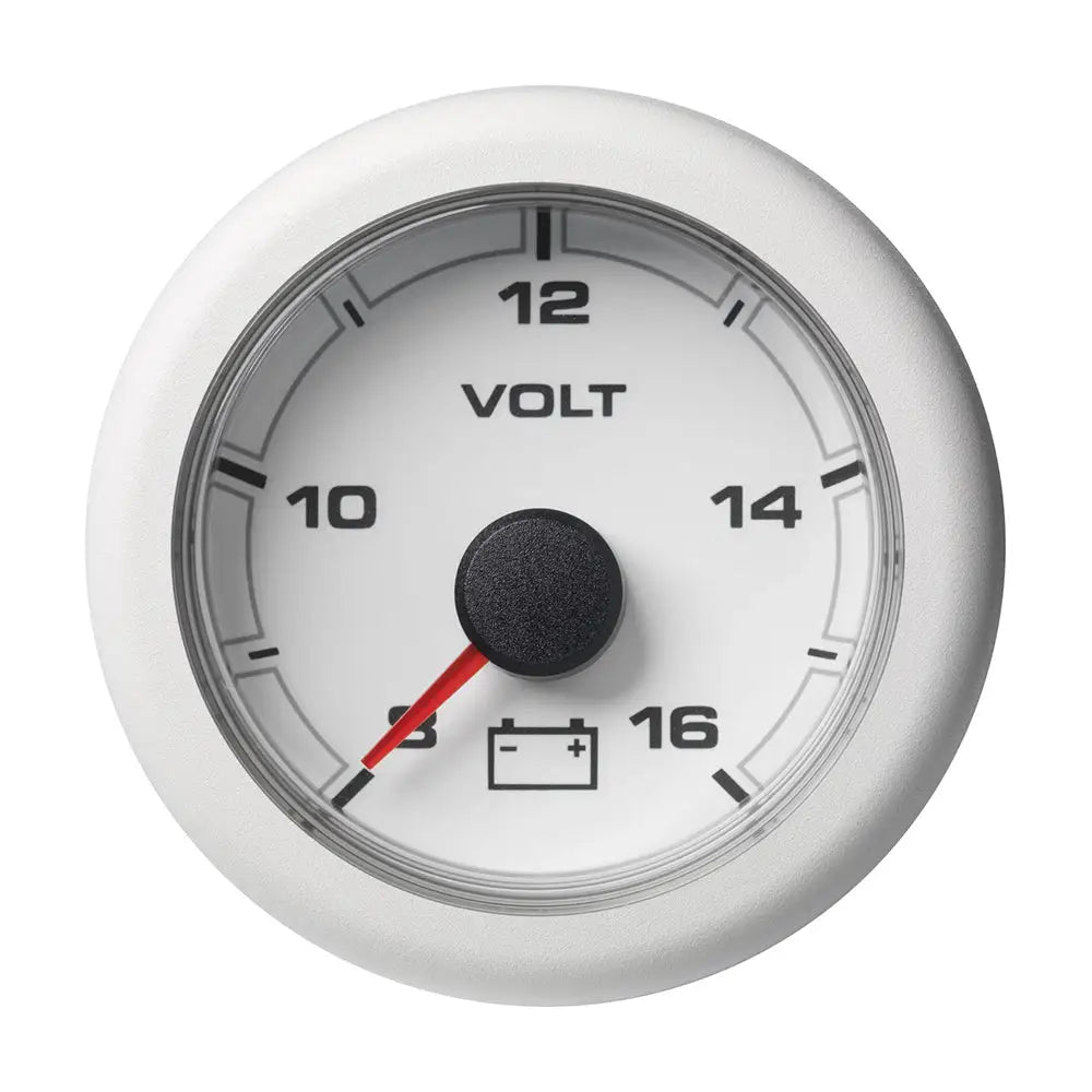 Veratron 52MM (2-1/16’’) OceanLink Battery Voltage Gauge - 8 to 16V - White Dial Bezel [A2C1066110001] - Gauges