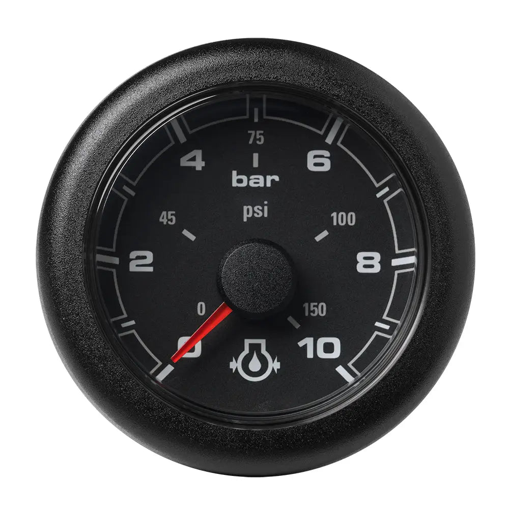 Veratron 52MM (2-1/16’’) OceanLink Engine Oil Pressure Gauge -10 Bar/150 PSI - Black Dial Bezel [A2C1066000001] - Gauges