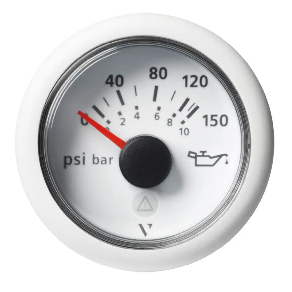 Veratron 52mm (2-1/16’’) ViewLine Engine Oil Pressure Gauge - 150 PSI - White Dial Bezel [A2C59514202] - Gauges