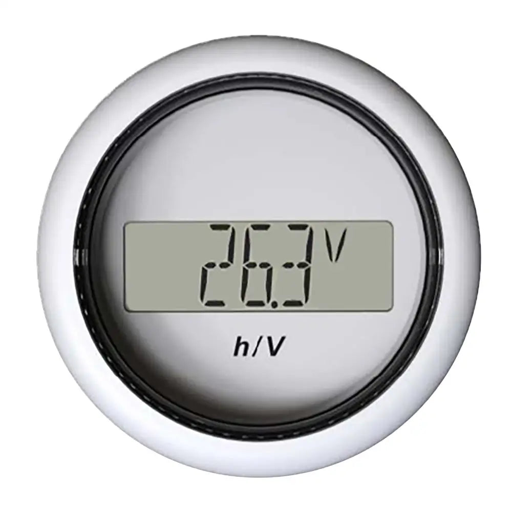 Veratron 52MM (2-1/16’’) ViewLine Hour Counter-Voltmeter - White [B00006302] - Gauges