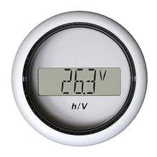 Veratron 52MM (2-1/16’’) ViewLine Hour Counter-Voltmeter - White [B00006302] - Gauges