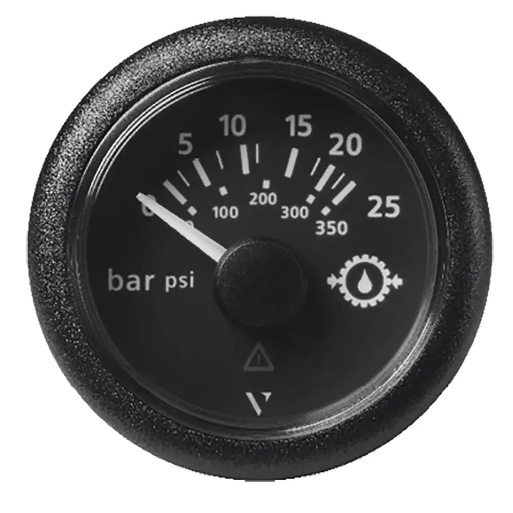 Veratron 52MM (2-1/16’’) ViewLine Transmission Oil Pressure 25 Bar/350 PSI - Black Dial Round Bezel [A2C59514136]