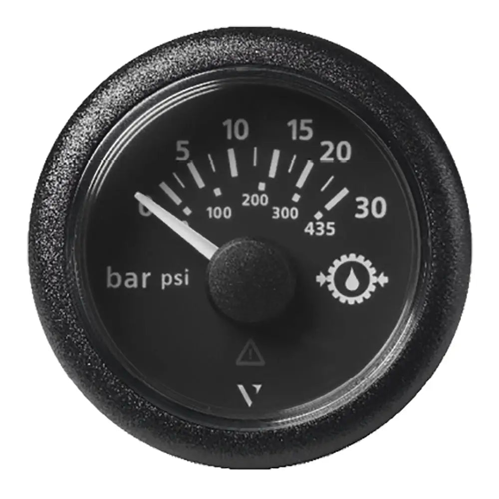 Veratron 52MM (2-1/16’’) ViewLine Transmission Oil Pressure 30 Bar/435 PSI - Black Dial Round Bezel [A2C59514141]
