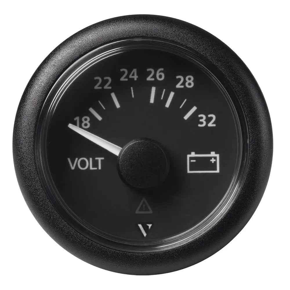 Veratron 52mm (2-1/16’’) Viewline Voltmeter 18-32V - Black Dial Bezel [A2C59512458] - Gauges