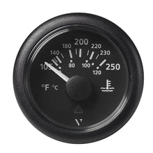 Veratron 52MM (2-1/16’’) ViewLine Water Temperature Gauge - 100-250F - Black Dial Bezel [A2C59514176] - Gauges