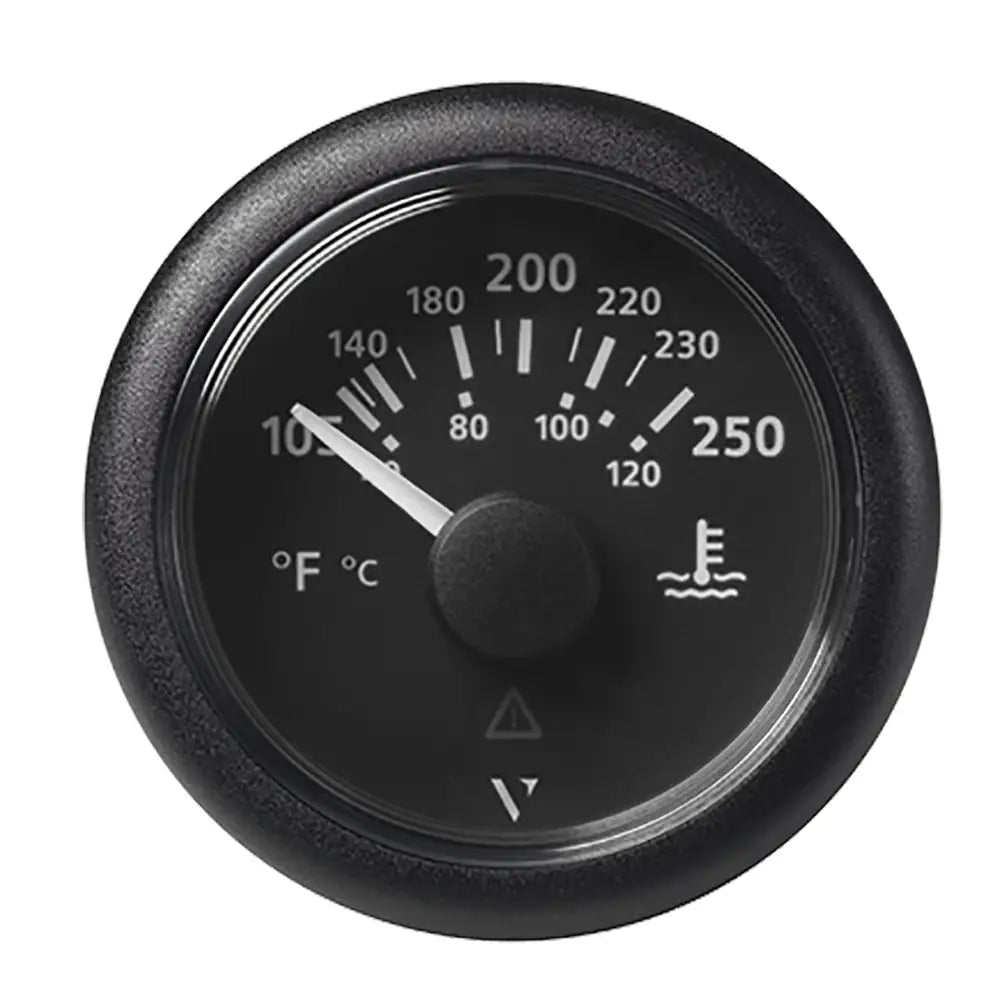 Veratron 52MM (2-1/16’’) ViewLine Water Temperature Gauge - 100-250F - Black Dial Bezel [A2C59514176] - Gauges