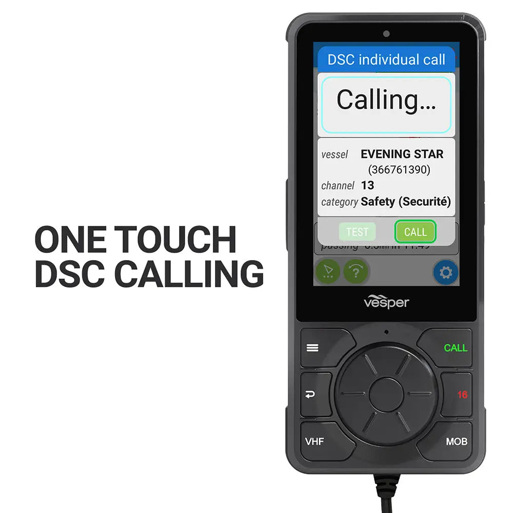 Vesper Cortex H1 Tethered Handset w/Non-Powered Cradle [010-02816-00] - Accessories