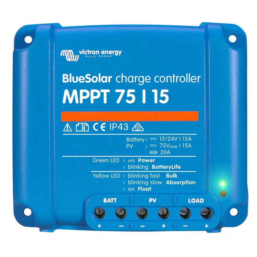 Victron BlueSolar MPPT Charge Controller - 75V - 15AMP - UL Approved [SCC010015050R] - Battery Chargers