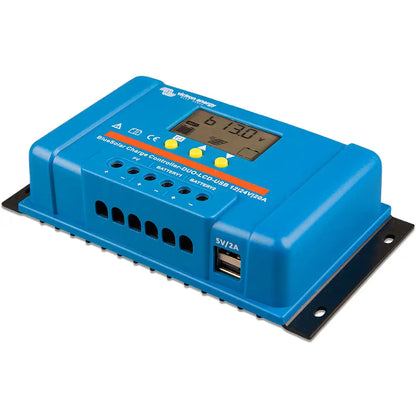 Victron BlueSolar PWM Charge Controller (DUO) LCD USB Charge Control - 12/24VDC - 20A [SCC010020060] - Battery