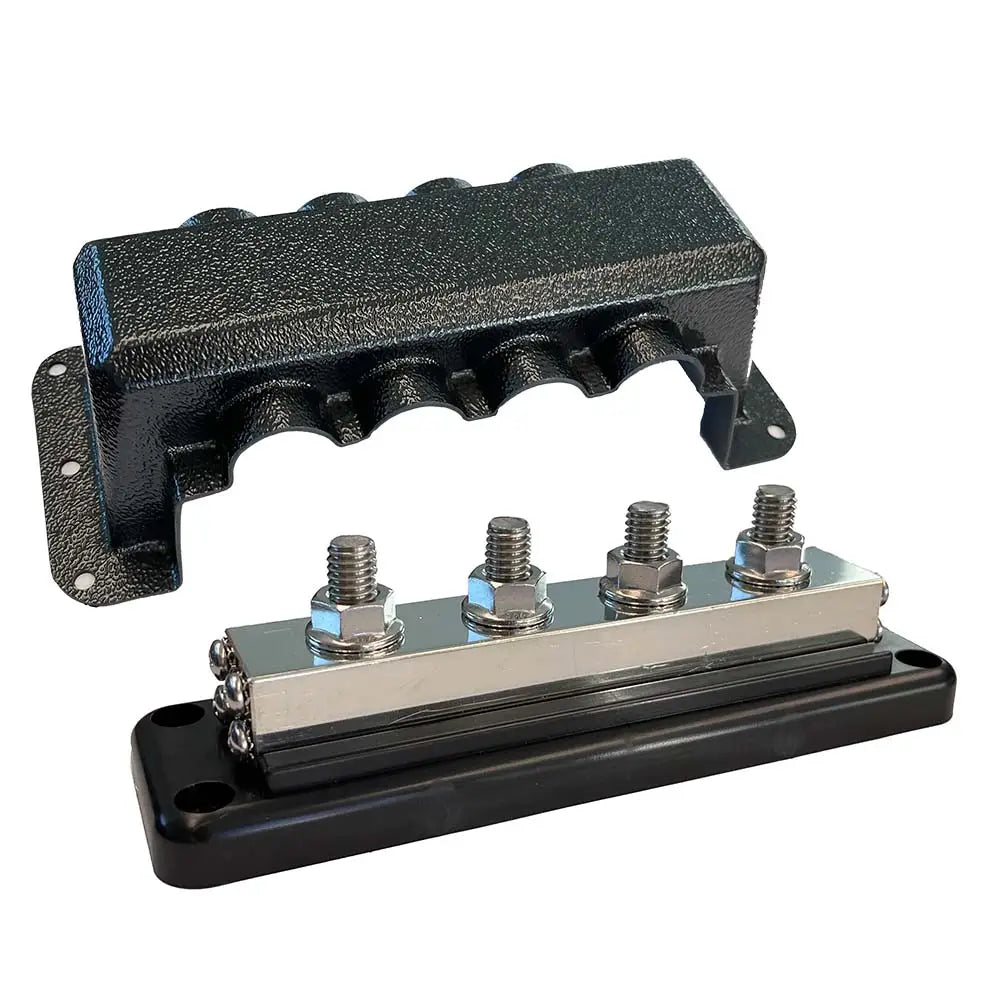 Victron Busbar 600A 4P Cover 4X 3/8’’ Plus 4X M8 Terminals [VBB160040010] - Busbars Connectors & Insulators