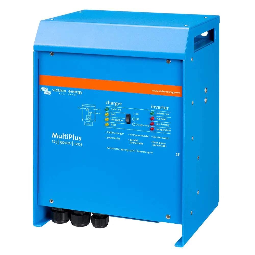 Victron MultiPlus Inverter/Charger 12VDC - 3000VA - 120VAC w/ 120AMP Charger - 50AMP Transfer Switch - UL Approved