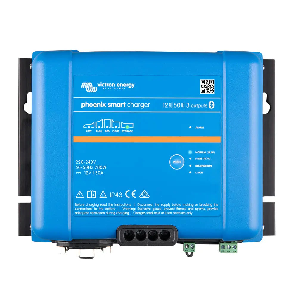 Victron Phoenix Smart IP43 Charger 12/50 (3) 120-240VAC Requires 5-15P Mains Cord [PSC125053095] - Battery Chargers