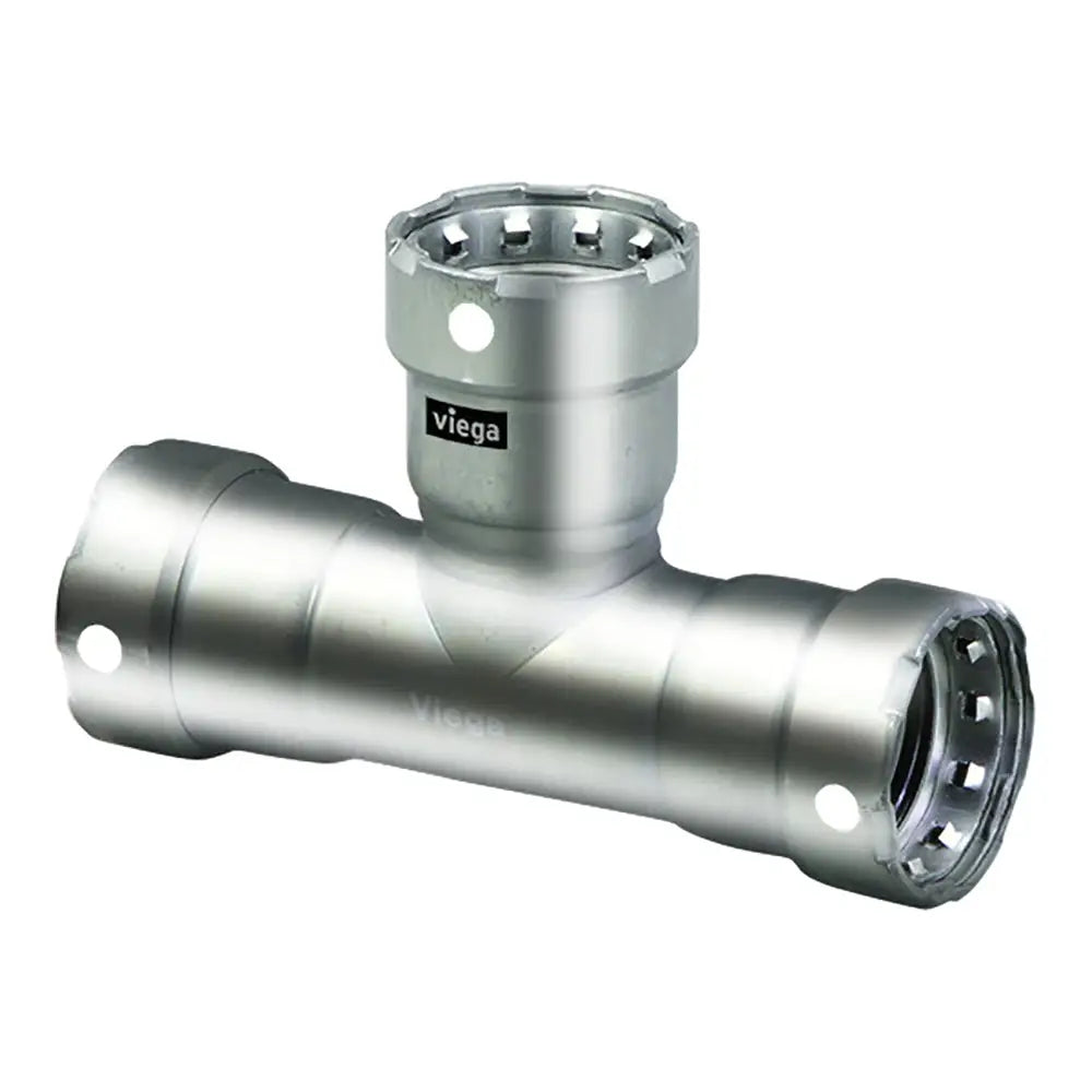 Viega MegaPress 1/2’’ Stainless Steel 304 Tee - Triple Press Connection - Smart Connect Technology [95105] - Fittings