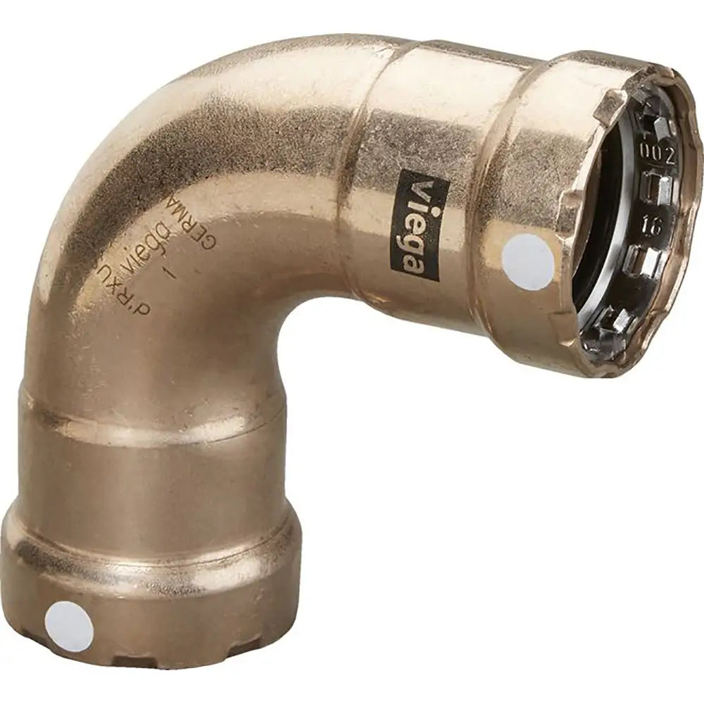 Viega MegaPress 1’’ 90 Copper Nickel Elbow - Double Press Connection - Smart Connect Technology [88010] - Fittings