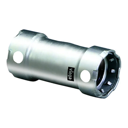 Viega MegaPress 1’’ Stainless Steel 304 Coupling w/o Stop - Double Press Connection - Smart Connect Technology [95320]