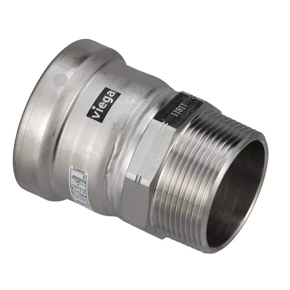 Viega MegaPress 316 FKM MPT Adapter - 2-1/2’’ x 2-1/2’’ (MPT) [98300] - Fittings