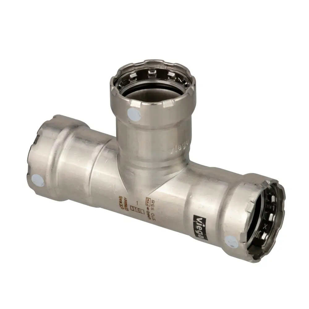 Viega MegaPress FKM 1-1/4’’ x 1-1/4’’ x 1/4’’ Tee - Carbon Steel [84395] - Fittings