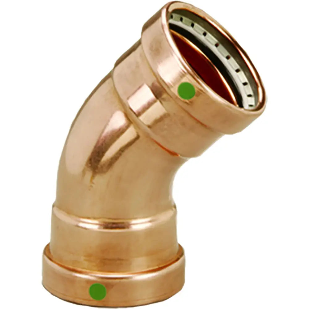 Viega ProPress 2-1/2’’ - 45 Copper Elbow - Double Press Connection - Smart Connect Technology [20653] - Fittings