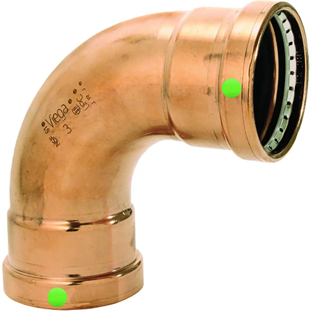 Viega ProPress 2-1/2’’ - 90 Copper Elbow - Double Press Connection - Smart Connect Technology [20623] - Fittings