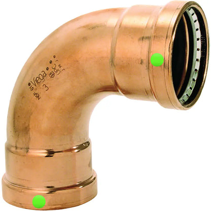 Viega ProPress 2-1/2’’ - 90 Copper Elbow - Double Press Connection - Smart Connect Technology [20623] - Fittings