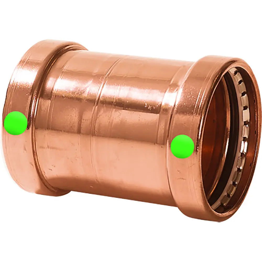 Viega ProPress 2-1/2’’ Copper Coupling w/o Stop - Double Press Connection - Smart Connect Technology [20743] - Fittings