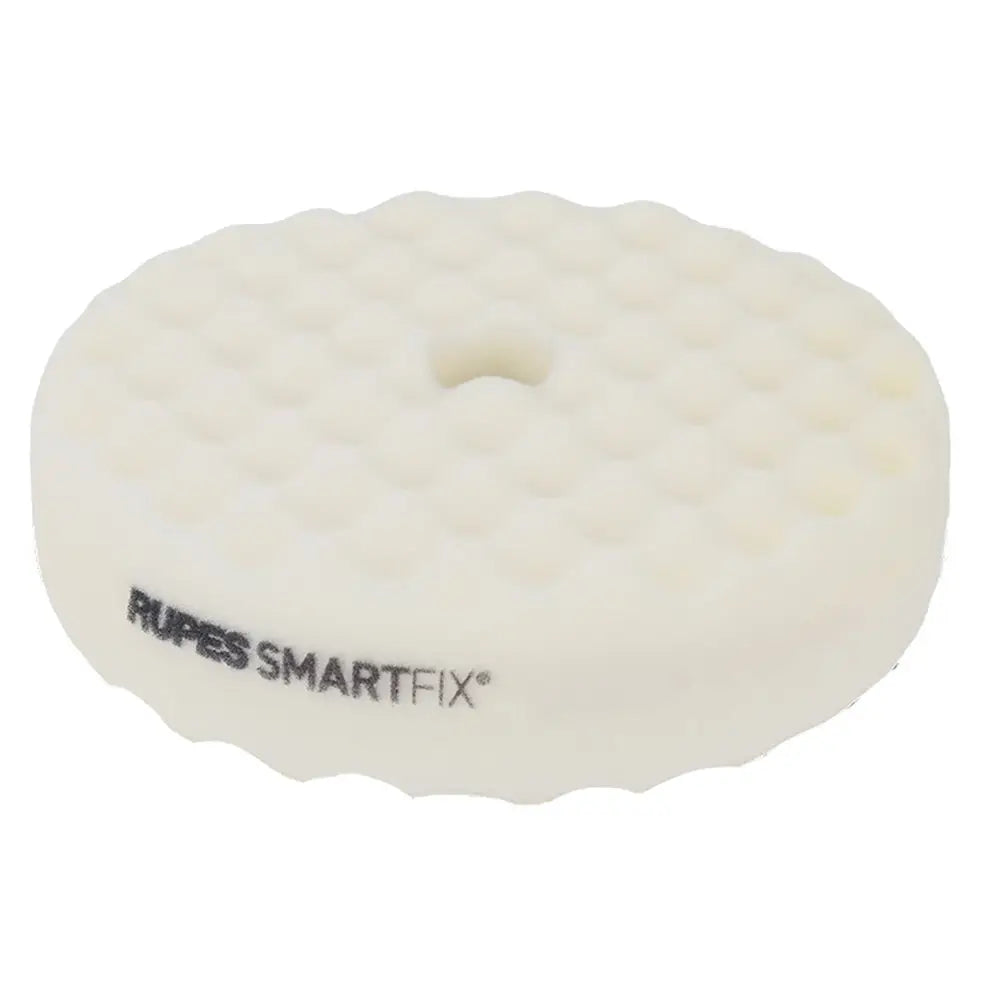 White 180mm Ultra-Fine SMARTFIX Double-Sided RUPES Foam Pad - Cleaning