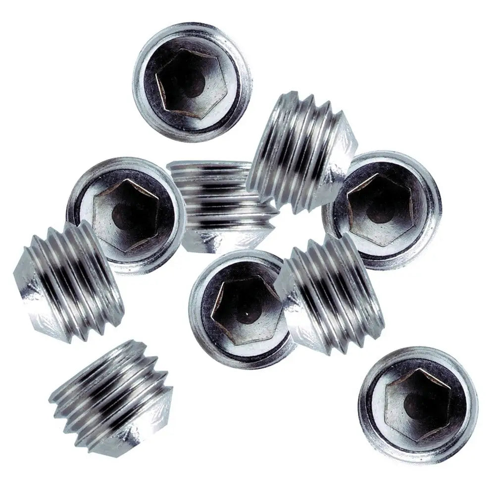 Whitecap 1/4’’-28 Thread SS Set Screws - 10 Pack [6249C] - Rail Fittings