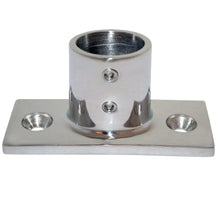 Whitecap 1’’ O.D. 90 Degree 2-Hole Rectangle Base SS Rail Fitting [6195] - Rail Fittings