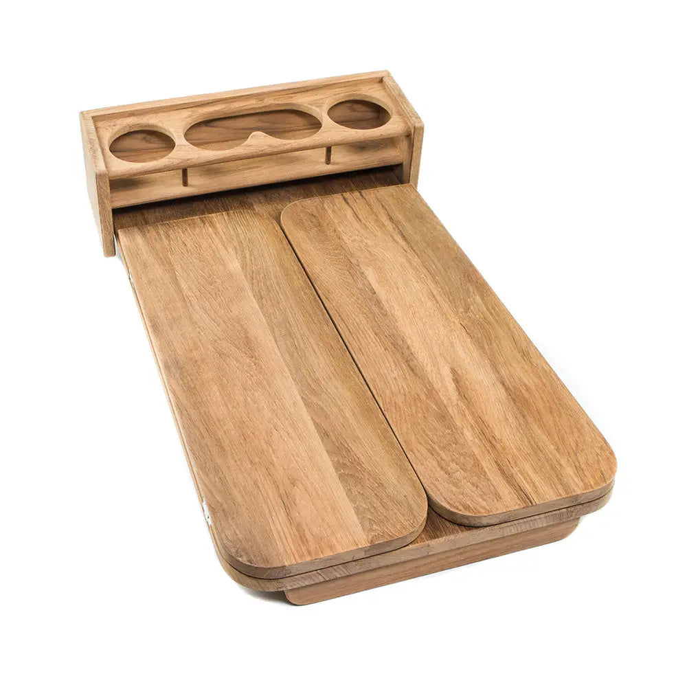 Whitecap Cockpit Table w/Folding Leaves 4 Cupholders - Teak [61392C] - Teak
