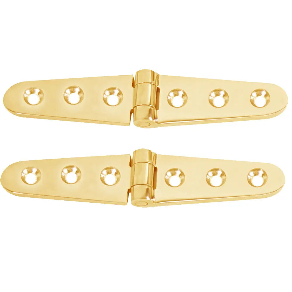 Whitecap Strap Hinge - Polished Brass - 6’’ x 1-1/8’’ - Pair [S-0605BC] - Hinges