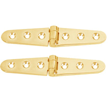 Whitecap Strap Hinge - Polished Brass - 6’’ x 1-1/8’’ - Pair [S-0605BC] - Hinges