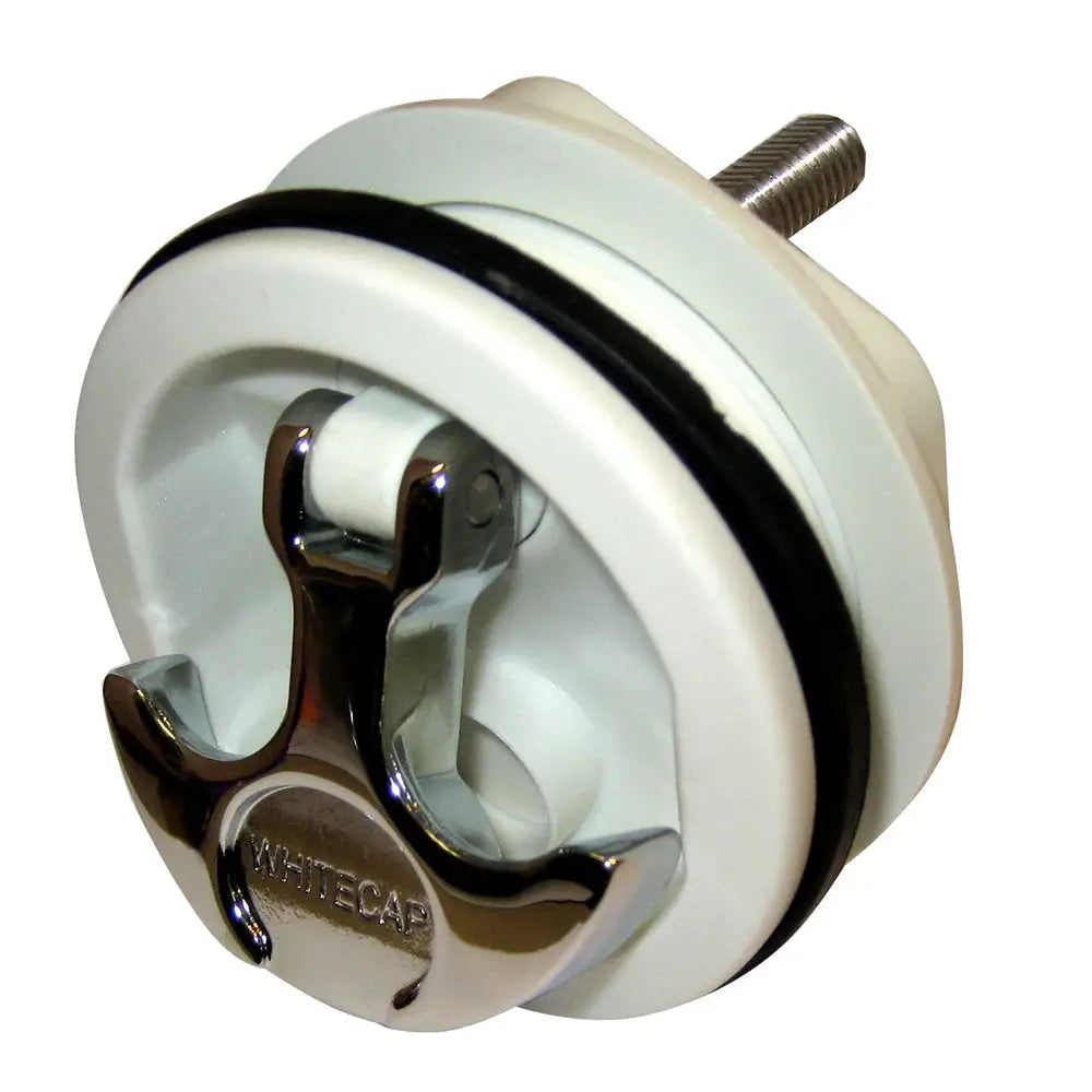 Whitecap T-Handle Latch - Chrome Plated Zamac/White Nylon - No Lock - Freshwater Use Only [S-0230WC] - Latches