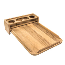 Whitecap Teak Drinkholder w/Removable Cockpit Table Top - Holds 4 Glasses [61394C] - Teak