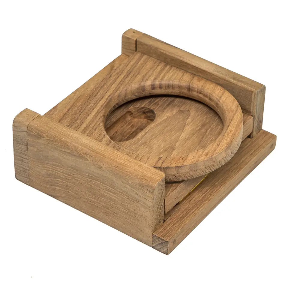 Whitecap Teak Folding Drink Holder [62601] - Teak