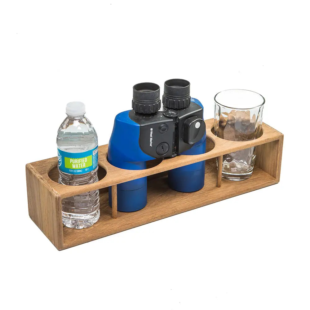 Whitecap Teak Four Insulated Drink/Binocular Rack [62634] - Teak