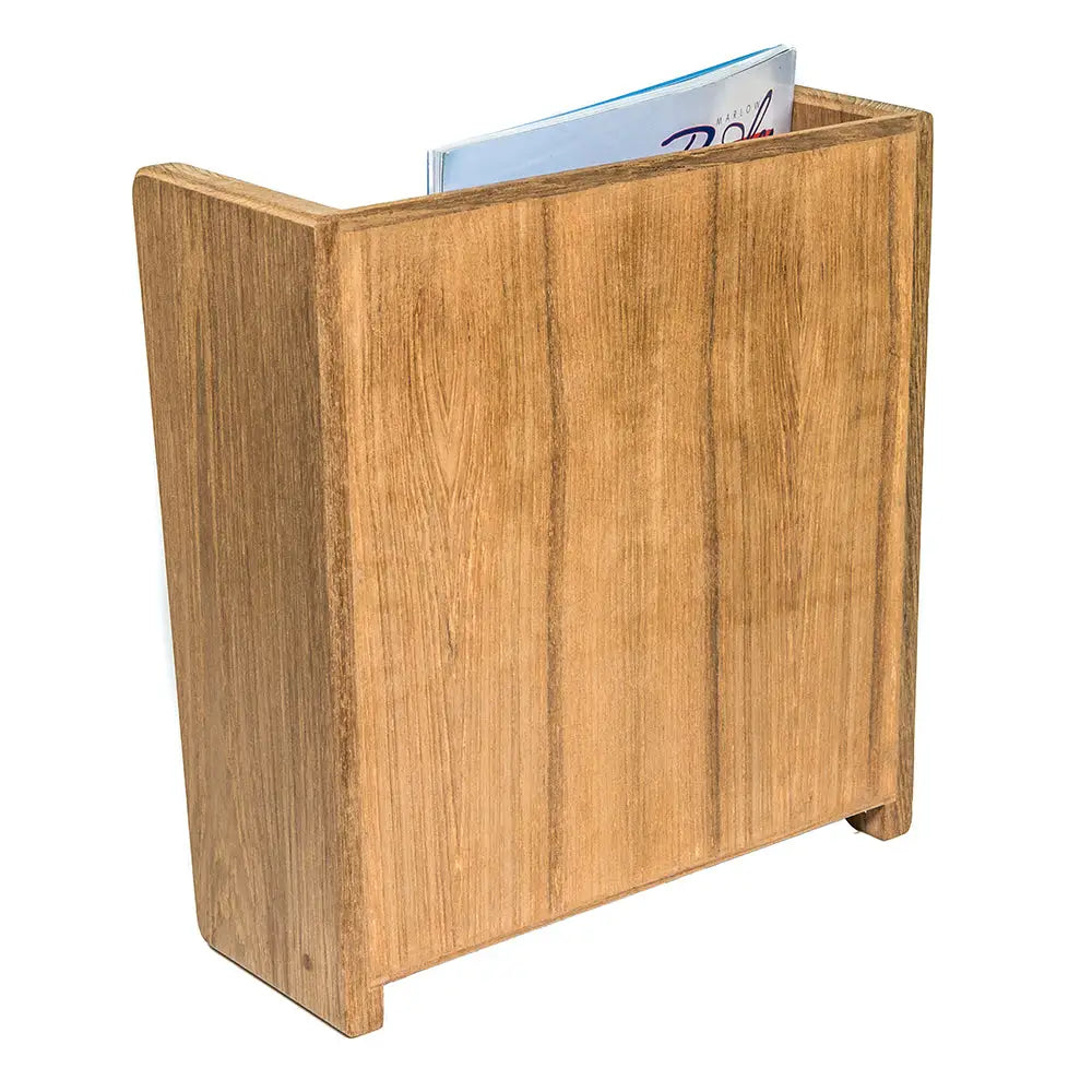 Whitecap Teak Grate Front Magazine Rack [62502] - Teak