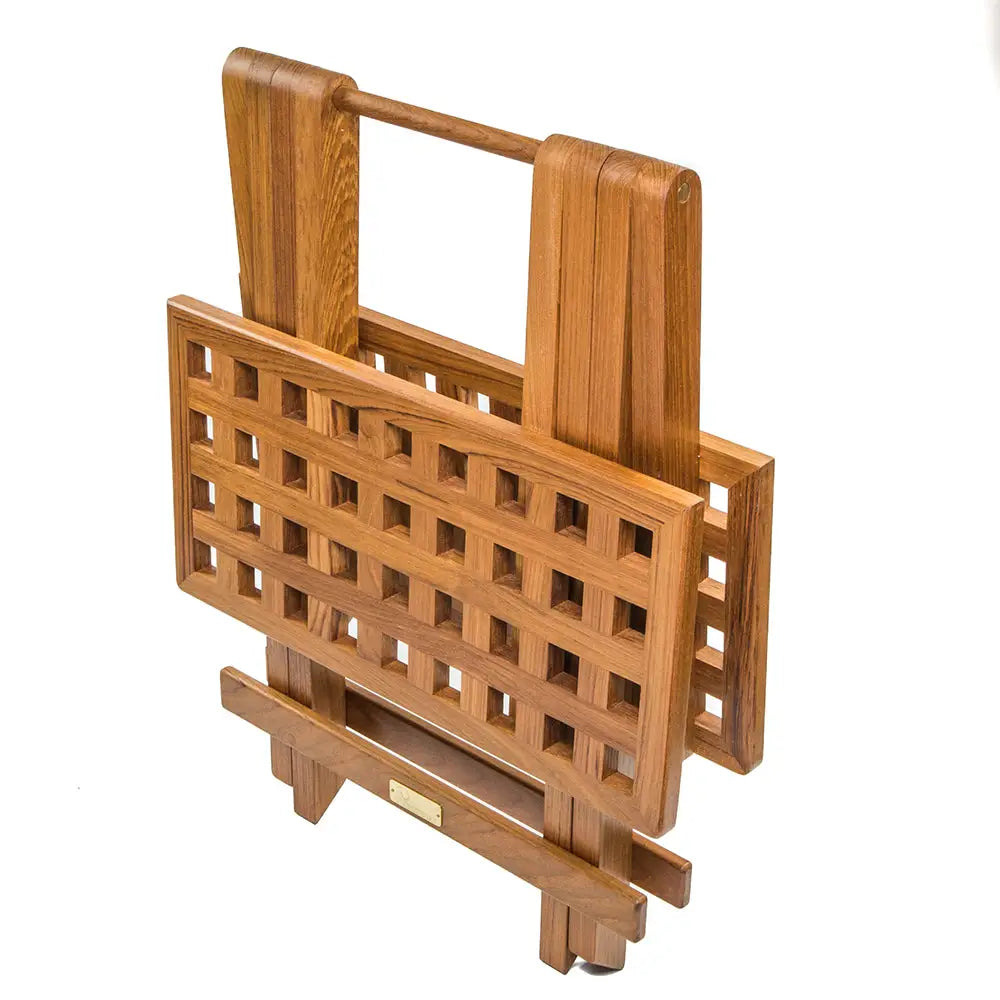 Whitecap Teak Grate Top Fold-Away Table [60030] - Teak
