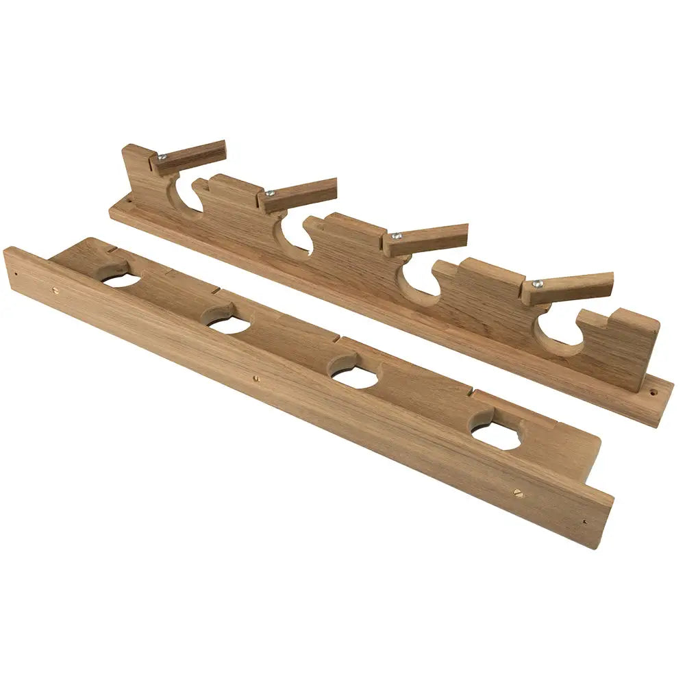 Whitecap Teak Lock-In Four-Rod Storage Rack [60620] - Teak