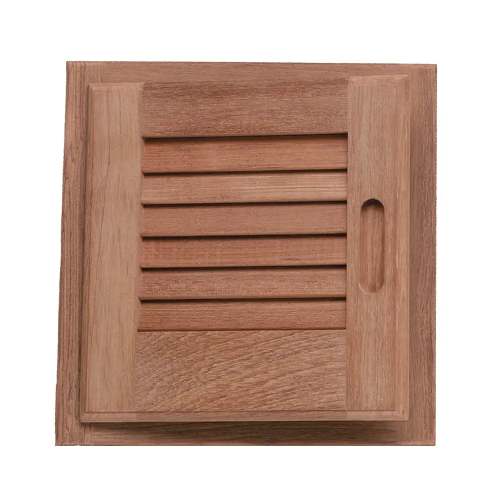 Whitecap Teak Louvered Door & Frame - Left Hand - 12’’ x 12’’ [60721] - Teak