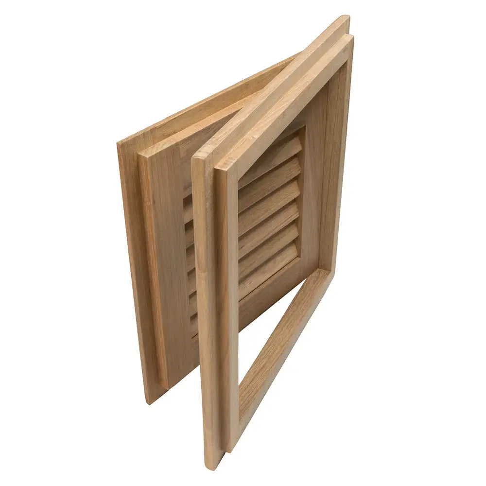 Whitecap Teak Louvered Door & Frame - Right Hand - 12’’ x 12’’ [60720] - Teak