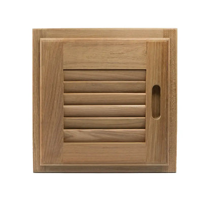 Whitecap Teak Louvered Door & Frame - Right Hand - 12’’ x 12’’ [60720] - Teak