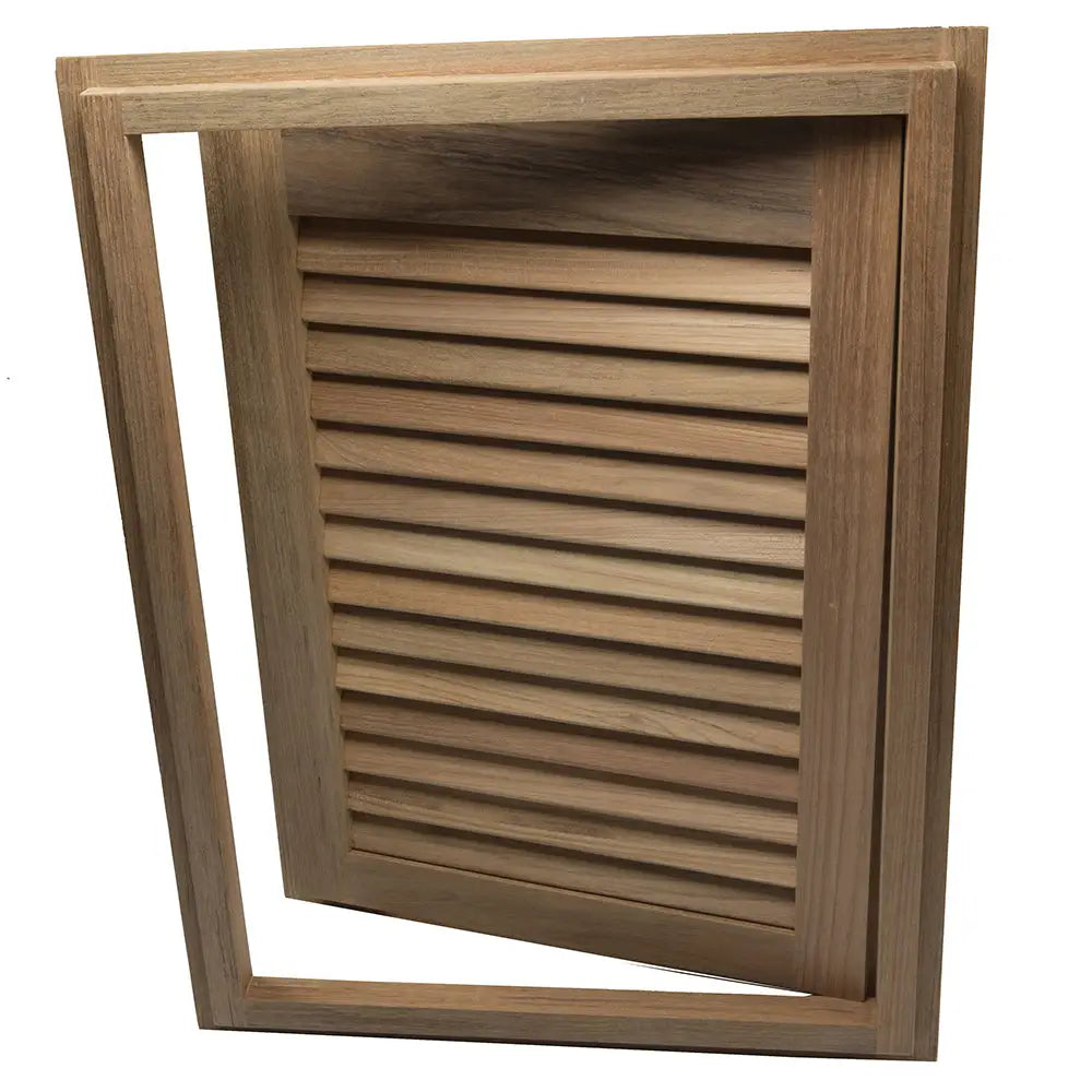 Whitecap Teak Louvered Door & Frame - Right Hand - 15’’ x 20’’ [60724] - Teak