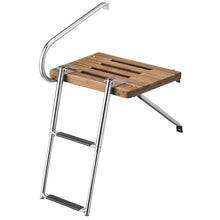 Whitecap Teak Swim Platform w/2-Step Telescoping Ladder f/Boats w/Outboard Motors [68900] - Swim Platforms