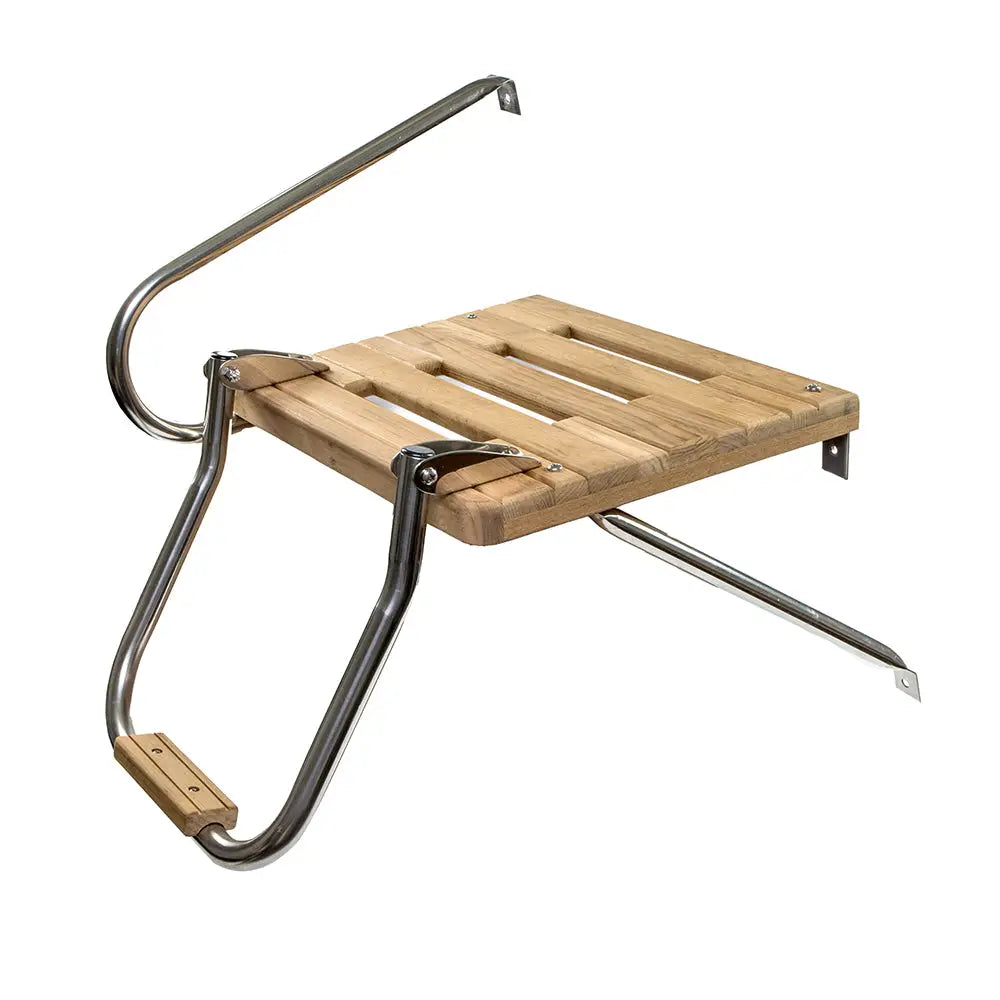 Whitecap Teak Swim Platform w/Ladder f/Outboard Motors [60902] - Swim Platforms