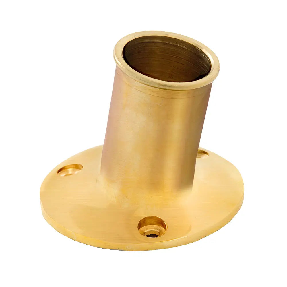 Whitecap Top-Mounted Flag Pole Socket Polished Brass - 1’’ ID [S-5002B] - Accessories